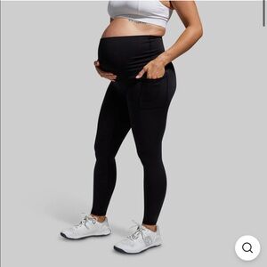 Born Primitive MATERNITY LEGGING W/ POCKETS, 2 PAIRS OF BLACK, medium